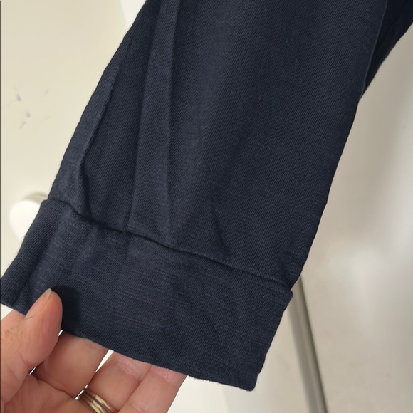 Chico's Navy Tunic with Purple Floral Design - Picture 5 of 8